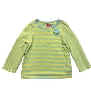 Circo Striped Shirt Long Sleeve yellow blue stripes girls Size 18 Months